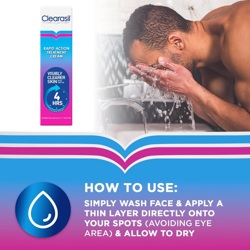 Clearasil جل كليراسيل ألترا رابد أكشن - مرطب للبشرة بحمض الساليسيليك للبالغين، مقشر وملطف، 25 مل - Image 5